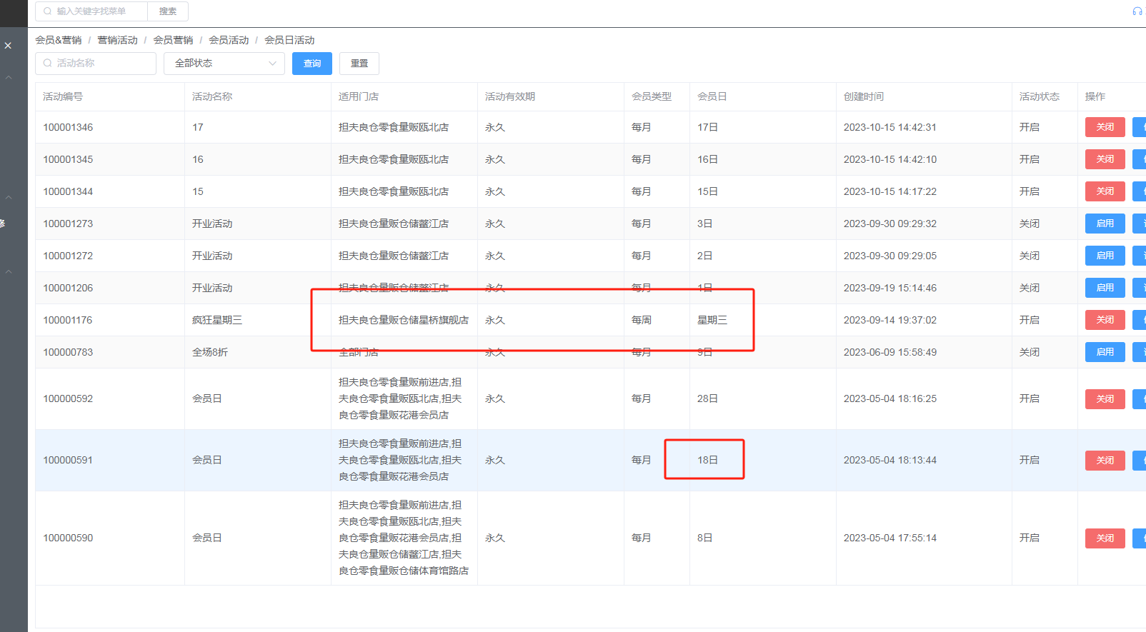 设置了会员日活动为什么不生效